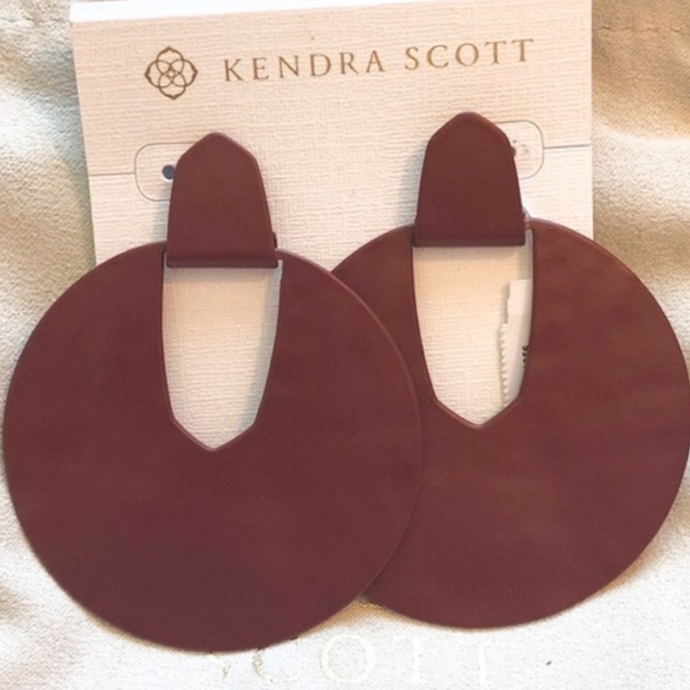 Kendra Scott Burgundy/Wine/Maroon Statement Earrings